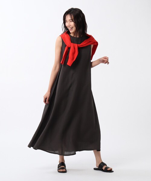 UNTITLED（アンタイトル）の「◆【洗える】ふんわり 麻ロングワンピース（ワンピース・レディース・グレー系その他/パープル系/グリーン/ダークオレンジ/パープル・03/00/01/02/99）」の14枚目の写真