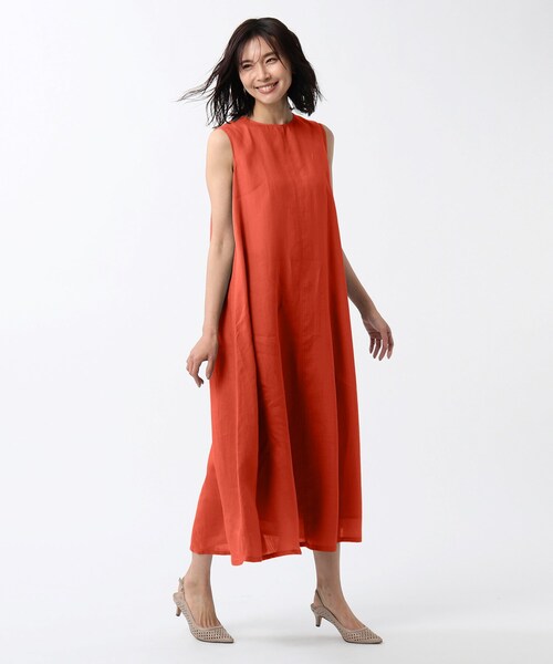 UNTITLED（アンタイトル）の「◆【洗える】ふんわり 麻ロングワンピース（ワンピース・レディース・グレー系その他/パープル系/グリーン/ダークオレンジ/パープル・03/00/01/02/99）」の12枚目の写真