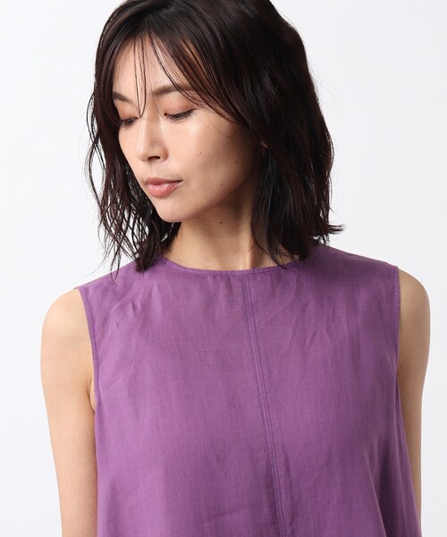 UNTITLED（アンタイトル）の「◆【洗える】ふんわり 麻ロングワンピース（ワンピース・レディース・グレー系その他/パープル系/グリーン/ダークオレンジ/パープル・03/00/01/02/99）」の19枚目の写真