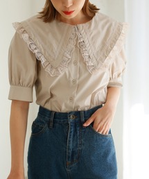 【ZOZOTOWN限定】ビックカラ―さんかく衿ブラウス