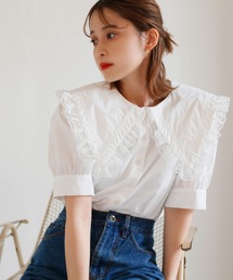 one after another NICE CLAUP | 【ZOZOTOWN限定】ビックカラ―さんかく衿ブラウス(シャツ/ブラウス)