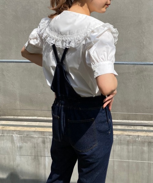 one after another NICE CLAUP(ワンアフターアナザーナイスクラップ)の「【ZOZOTOWN限定】ビックカラ―さんかく衿ブラウス(シャツ/ブラウス・レディース・オフホワイト/ブラック/ブラック系その他/ベージュ・FREE)」の18枚目の写真