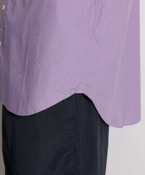 niko and...（ニコアンド）の「アシンメトリーバンドカラー半袖シャツ（シャツ/ブラウス・メンズ・パープル/オレンジ/グリーン・MEDIUM/LARGE）」の12枚目の写真
