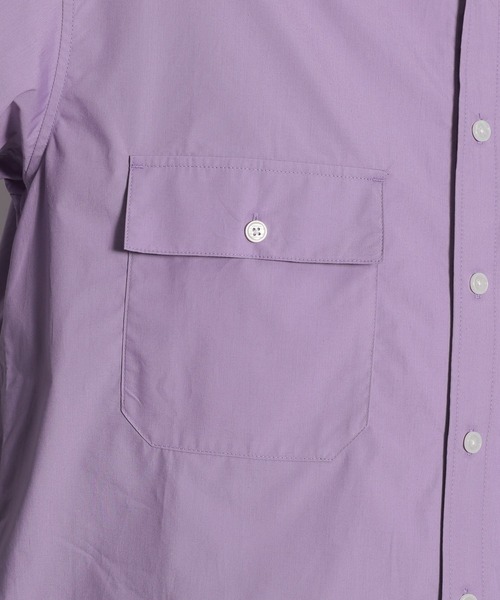 niko and...（ニコアンド）の「アシンメトリーバンドカラー半袖シャツ（シャツ/ブラウス・メンズ・パープル/オレンジ/グリーン・MEDIUM/LARGE）」の19枚目の写真