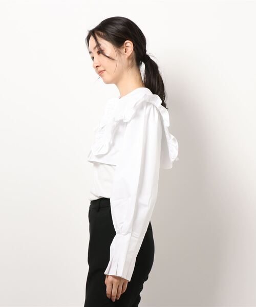 lilLilly リルリリーフリルシアーフリルブルゾン WHITE ジャケット lilLilly リルリリーフリルシアーフリルブルゾン WHITE ジャケット