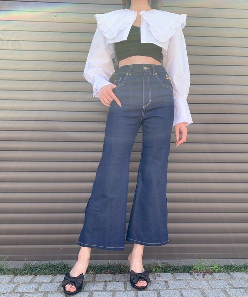 lilLilly（リルリリー）の「ショートシャツジャケット（シャツ/ブラウス・レディース・ホワイト/ブラック・FREE）」の16枚目の写真