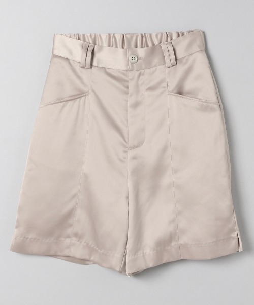 JEANASIS（ジーナシス）の「ワッシャーサテンキリカエショートパンツ/943386（その他パンツ・レディース・ブラック/グレイッシュベージュ・FREE）」の14枚目の写真