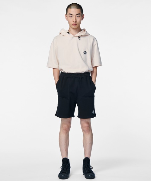 PIPING HOT FUTURE(パイピングホットフューチャー)の「TAPED SWEAT SHORT(スウェットパンツ・メンズ・ブラック・S/M/L/XL)」の7枚目の写真