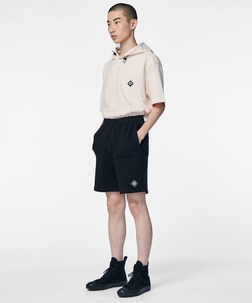 PIPING HOT FUTURE(パイピングホットフューチャー)の「TAPED SWEAT SHORT(スウェットパンツ・メンズ・ブラック・S/M/L/XL)」の8枚目の写真