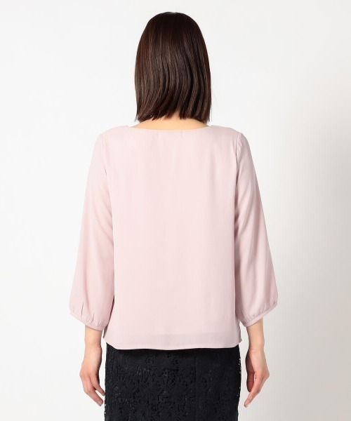 MEW'S REFINED CLOTHES（ミューズリファインドクローズ）の「金具付タックカバーリングブラウス（シャツ/ブラウス・レディース・ホワイト/ブラック/ラベンダー・MEDIUM）」の7枚目の写真