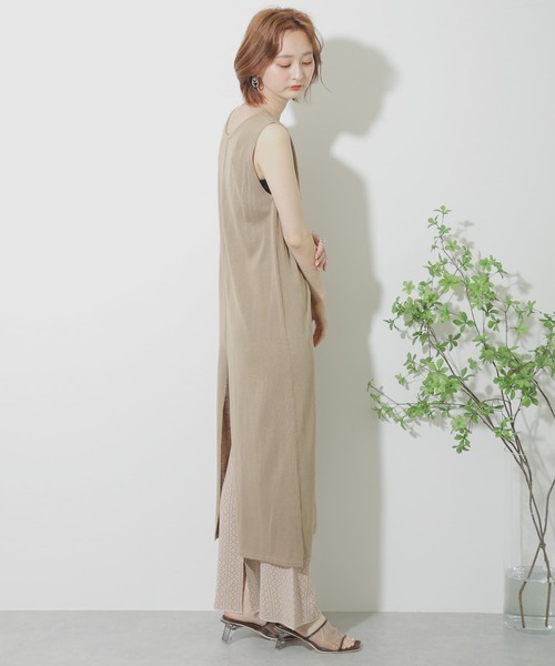 SENSE OF PLACE by URBAN RESEARCH（センスオブプレイスバイアーバンリサーチ）の「2WAYロングニットベスト（ベスト・レディース・ブラック/ベージュ/アイボリー・ONE）」の12枚目の写真