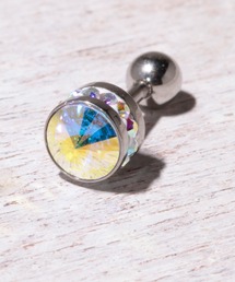 ピアス カラー ラインストーン