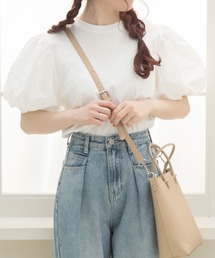 Newlyme | 異素材ボリュームスリーブトップス(Tシャツ/カットソー)