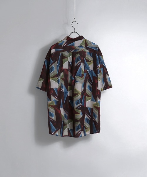 Confirm（コンファーム）の「ルーズシルエット 総柄 プリント 半袖シャツ 【Confirm】（シャツ/ブラウス・メンズ・ブラック/チャコールグレー/ブラウン/ベージュ/ブラック系その他/ワイン/ホワイト/ブラック系その他2/ミント/グレー・M/L）」の15枚目の写真