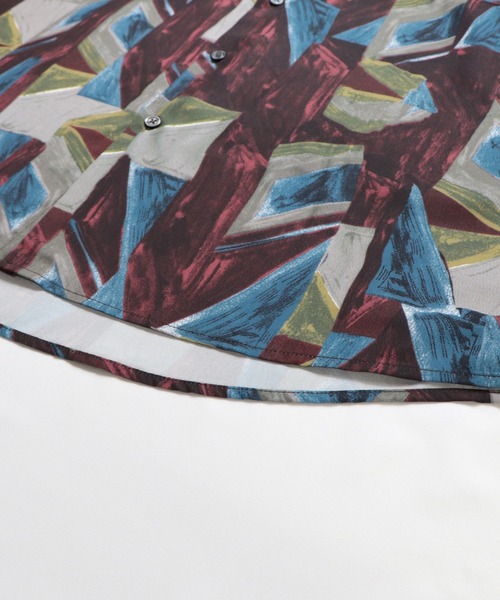 Confirm（コンファーム）の「ルーズシルエット 総柄 プリント 半袖シャツ 【Confirm】（シャツ/ブラウス・メンズ・ブラック/チャコールグレー/ブラウン/ベージュ/ブラック系その他/ワイン/ホワイト/ブラック系その他2/ミント/グレー・M/L）」の12枚目の写真