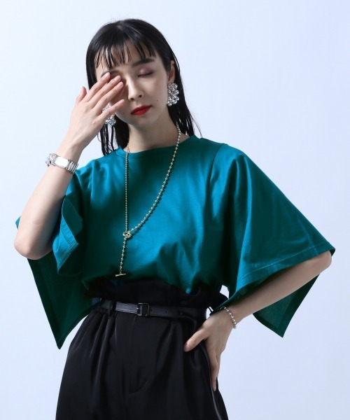 HARE ハレ シフォンスリーブカットソー セール】3Pレイヤーカットソー(HARE)（Tシャツ/カットソー）｜HARE