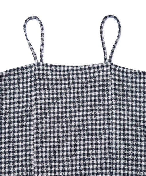 Bonjour Girl（ボンジュールガール）の「【Bonjour Girl/ボンジュールガール】ギンガムチェック キャミワンピ（ワンピース・レディース・ライトブルー/ネイビー/イエロー・FREE）」の13枚目の写真