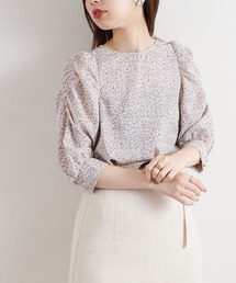 【WEB限定カラー有り】袖ギャザースリーブブラウス