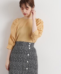 natural couture | 【WEB限定カラー有り】袖ギャザースリーブブラウス(Tシャツ/カットソー)