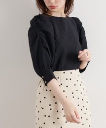 【WEB限定カラー有り】袖ギャザースリーブブラウス
