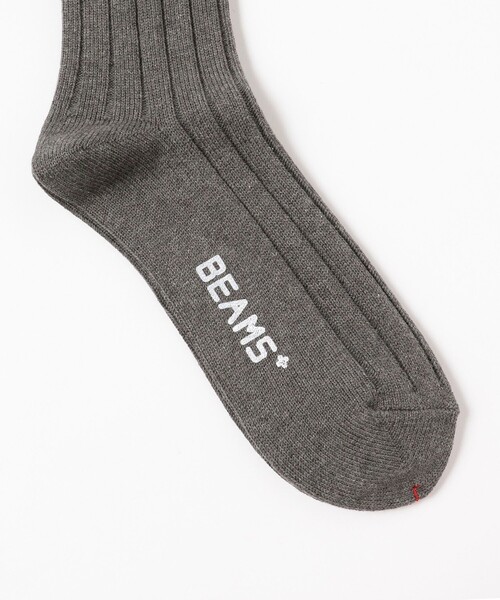 BEAMS PLUS（ビームスプラス）の「BEAMS PLUS / ソリッド リブソックス（ソックス/靴下・メンズ・チャコールグレー/ブラック/レッド系その他6/オリーブ/ネイビー/オフホワイト・ONE SIZE）」の10枚目の写真