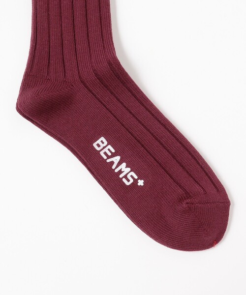BEAMS PLUS（ビームスプラス）の「BEAMS PLUS / ソリッド リブソックス（ソックス/靴下・メンズ・チャコールグレー/ブラック/レッド系その他6/オリーブ/ネイビー/オフホワイト・ONE SIZE）」の14枚目の写真