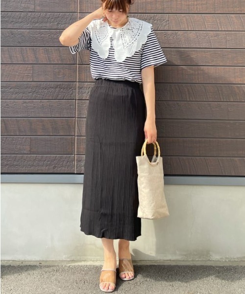 Sugar spoon（シュガースプーン）の「・SUGAR SPOON SET2点レースカラー×Tシャツ＊（Tシャツ/カットソー・レディース・その他7/モカ/オフホワイト/ブラック・FREE）」の9枚目の写真