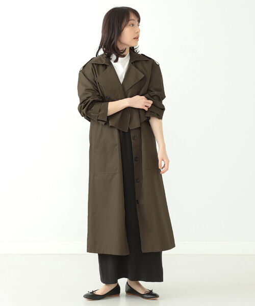 BEAMS HEART トレンチコート ロングコート オリーブ カーキ グリーン BEAMS HEART（ビームスハート）の「BEAMS HEART / 3WAY ロングコート