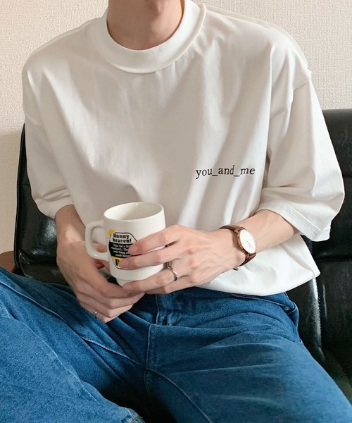 y/m by sawa（イムバイサワ）の「SAWA×y/m ロゴ T/SH（Tシャツ/カットソー・メンズ・ホワイト/ブラック/ベージュ・MEDIUM/LARGE）」の2枚目の写真