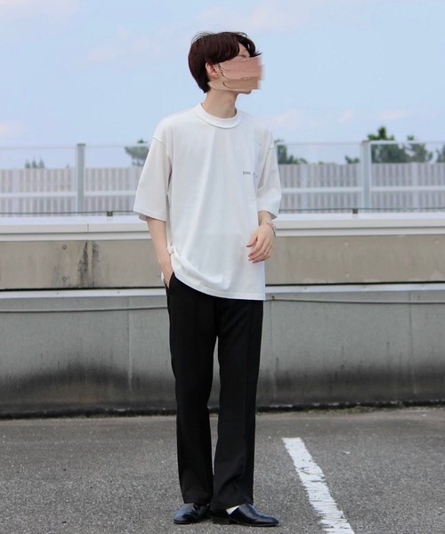 y/m by sawa（イムバイサワ）の「SAWA×y/m ロゴ T/SH（Tシャツ/カットソー・メンズ・ホワイト/ブラック/ベージュ・MEDIUM/LARGE）」の21枚目の写真