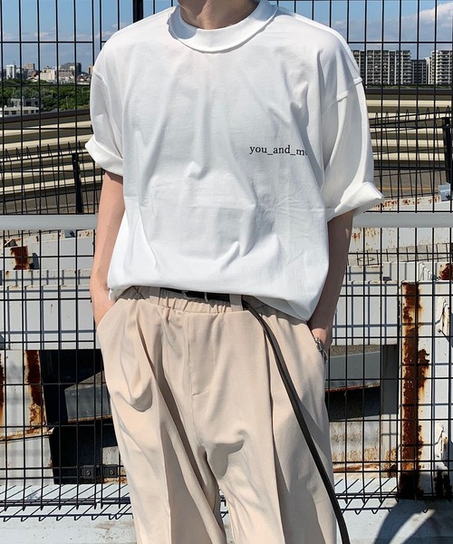 y/m by sawa（イムバイサワ）の「SAWA×y/m ロゴ T/SH（Tシャツ/カットソー・メンズ・ホワイト/ブラック/ベージュ・MEDIUM/LARGE）」の7枚目の写真