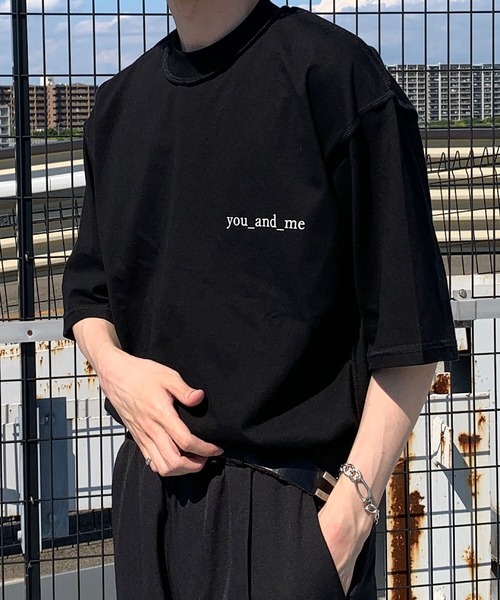 y/m by sawa（イムバイサワ）の「SAWA×y/m ロゴ T/SH（Tシャツ/カットソー・メンズ・ホワイト/ブラック/ベージュ・MEDIUM/LARGE）」の8枚目の写真