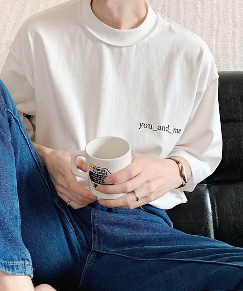 y/m by sawa（イムバイサワ）の「SAWA×y/m ロゴ T/SH（Tシャツ/カットソー・メンズ・ホワイト/ブラック/ベージュ・MEDIUM/LARGE）」の4枚目の写真