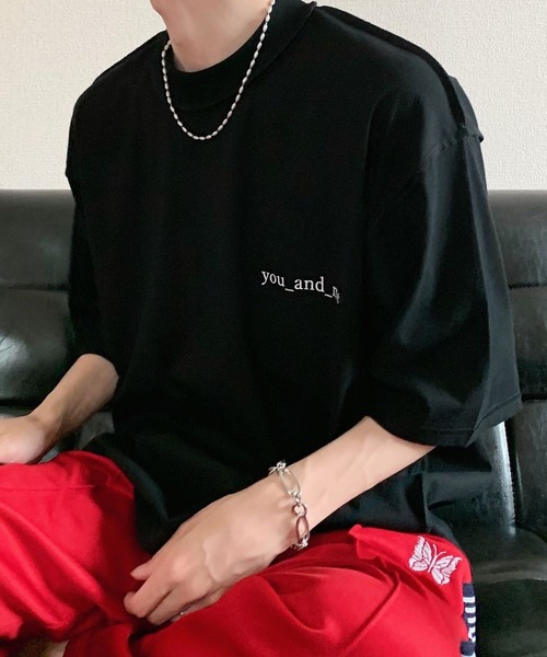 y/m by sawa（イムバイサワ）の「SAWA×y/m ロゴ T/SH（Tシャツ/カットソー・メンズ・ホワイト/ブラック/ベージュ・MEDIUM/LARGE）」の6枚目の写真