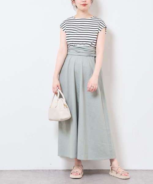 natural couture（ナチュラルクチュール）の「【WEB限定】ワンピにもなるマルチWAYフレアスカート（スカート・レディース・ブラック/ベージュ/ミント/ライトベージュ・FREE）」の21枚目の写真