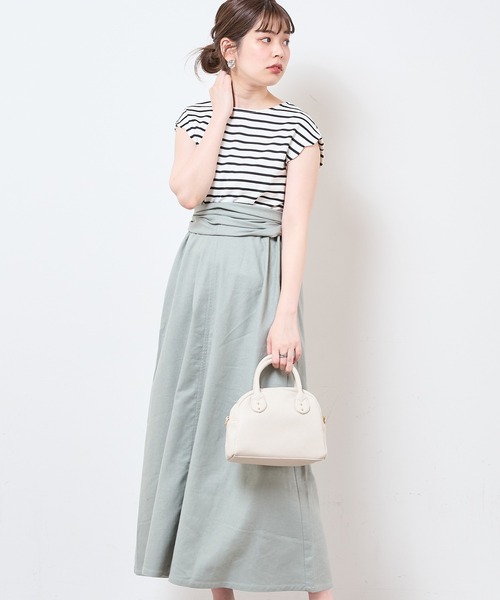 natural couture（ナチュラルクチュール）の「【WEB限定】ワンピにもなるマルチWAYフレアスカート（スカート・レディース・ブラック/ベージュ/ミント/ライトベージュ・FREE）」の18枚目の写真