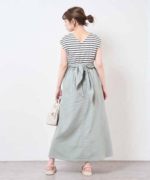 natural couture（ナチュラルクチュール）の「【WEB限定】ワンピにもなるマルチWAYフレアスカート（スカート・レディース・ブラック/ベージュ/ミント/ライトベージュ・FREE）」の20枚目の写真