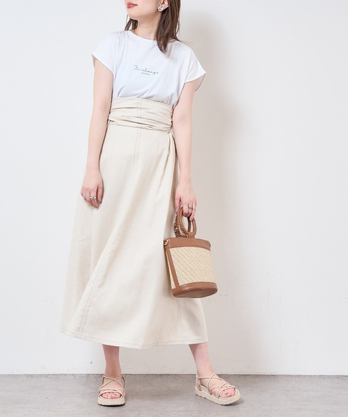 natural couture（ナチュラルクチュール）の「【WEB限定】ワンピにもなるマルチWAYフレアスカート（スカート・レディース・ブラック/ベージュ/ミント/ライトベージュ・FREE）」の16枚目の写真