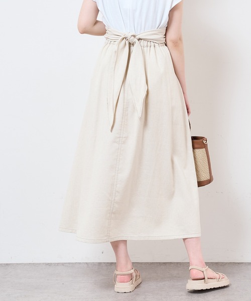 natural couture（ナチュラルクチュール）の「【WEB限定】ワンピにもなるマルチWAYフレアスカート（スカート・レディース・ブラック/ベージュ/ミント/ライトベージュ・FREE）」の15枚目の写真