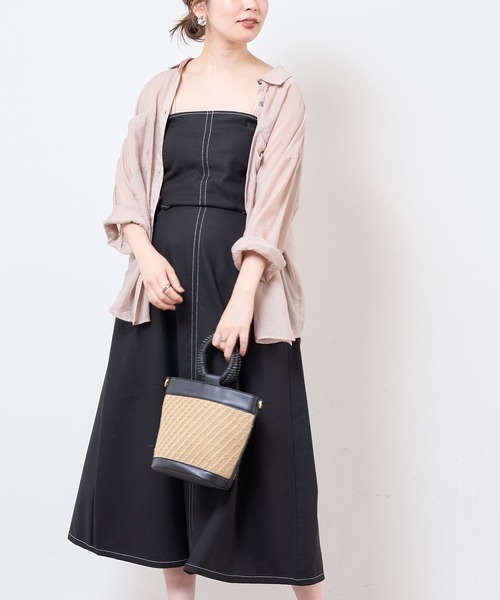 natural couture（ナチュラルクチュール）の「【WEB限定】ワンピにもなるマルチWAYフレアスカート（スカート・レディース・ブラック/ベージュ/ミント/ライトベージュ・FREE）」の6枚目の写真