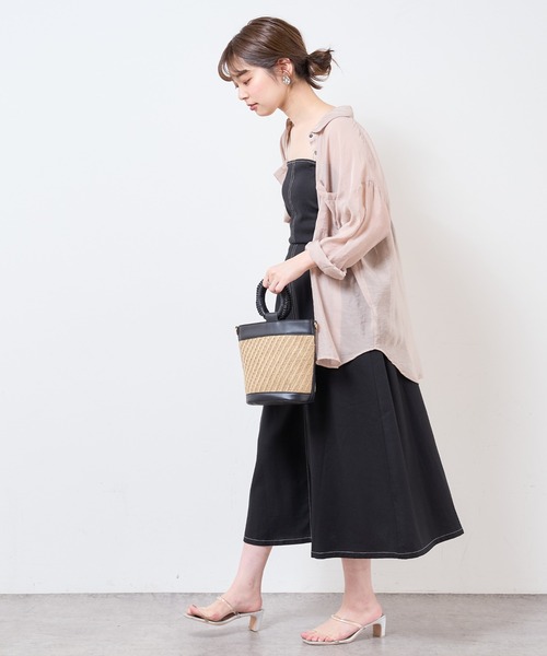 natural couture（ナチュラルクチュール）の「【WEB限定】ワンピにもなるマルチWAYフレアスカート（スカート・レディース・ブラック/ベージュ/ミント/ライトベージュ・FREE）」の8枚目の写真