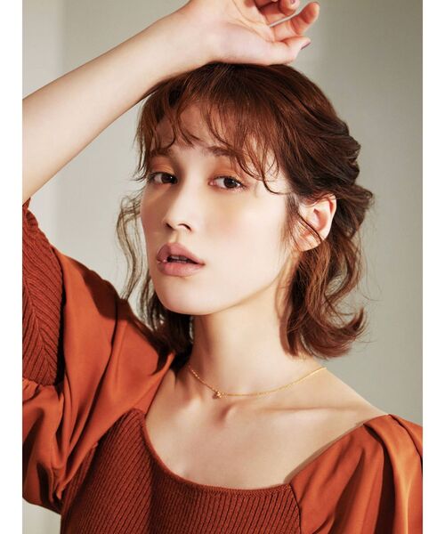 RESEXXY（リゼクシー）の「ボリュームパフニットワンピース（ワンピース・レディース・ホワイト/ブラック/オレンジ/ラベンダー・FREE）」の6枚目の写真