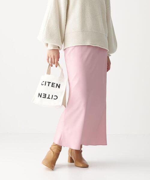 CITEN（シテン）の「＜CITEN（シテン）＞CITENロゴプリント Sサイズ トートバッグ（トートバッグ・レディース・ホワイト/ライトグレー・FREE）」の6枚目の写真