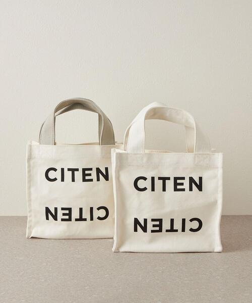 CITEN（シテン）の「＜CITEN（シテン）＞CITENロゴプリント Sサイズ トートバッグ（トートバッグ・レディース・ホワイト/ライトグレー・FREE）」の12枚目の写真