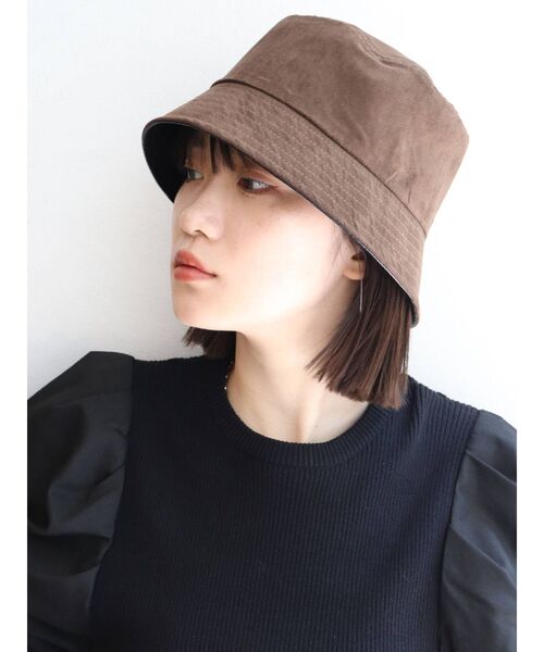 MURUA(ムルーア)の「リバーシブルバケットハット(ハット・レディース・ブラック/モカ・FREE)」の9枚目の写真