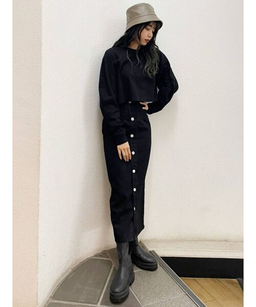 MURUA(ムルーア)の「リバーシブルバケットハット(ハット・レディース・ブラック/モカ・FREE)」の13枚目の写真