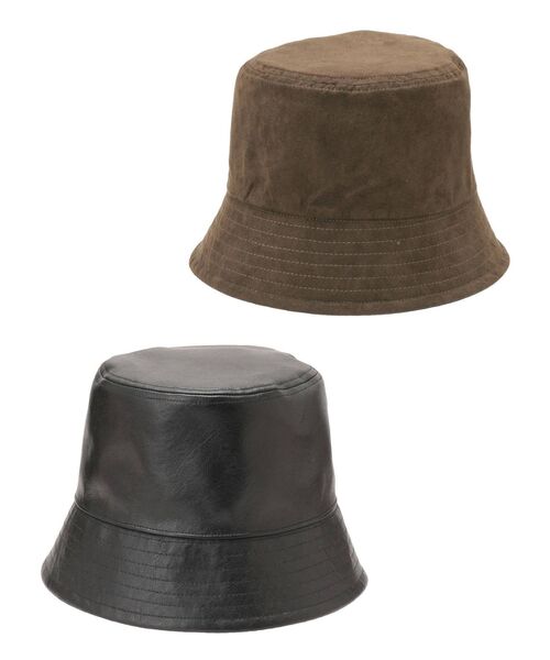 MURUA(ムルーア)の「リバーシブルバケットハット(ハット・レディース・ブラック/モカ・FREE)」の22枚目の写真