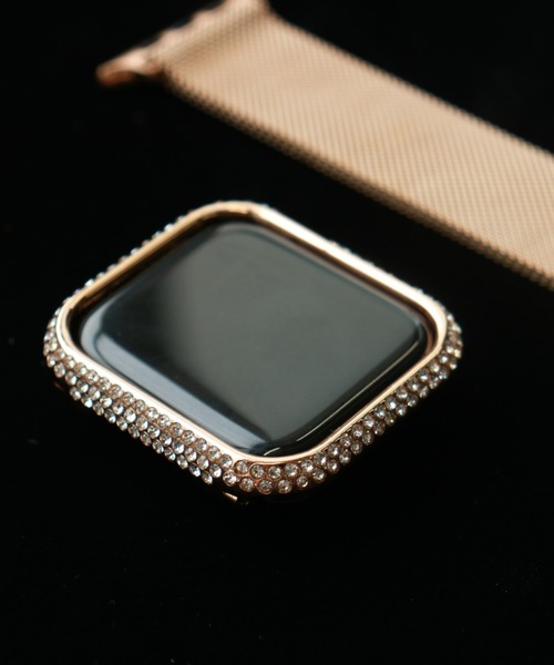 SiNCERE(シンシア)の「Apple Watch Bezel/アップルウォッチ ラインストーン カスタムベゼル(デジタル腕時計・メンズ・ブラック/シルバー/ゴールド/ピンクゴールド・44/40/38/42)」の4枚目の写真