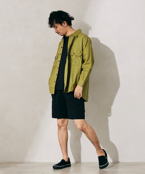 JOURNAL STANDARD relume（ジャーナルスタンダード　レリューム）の「【HOUSE HOID/ハウスホールド】リネンミリタリーシャツジャケット（ブルゾン・メンズ・ブラック/カーキ/ナチュラル・1/2/4/3）」の8枚目の写真