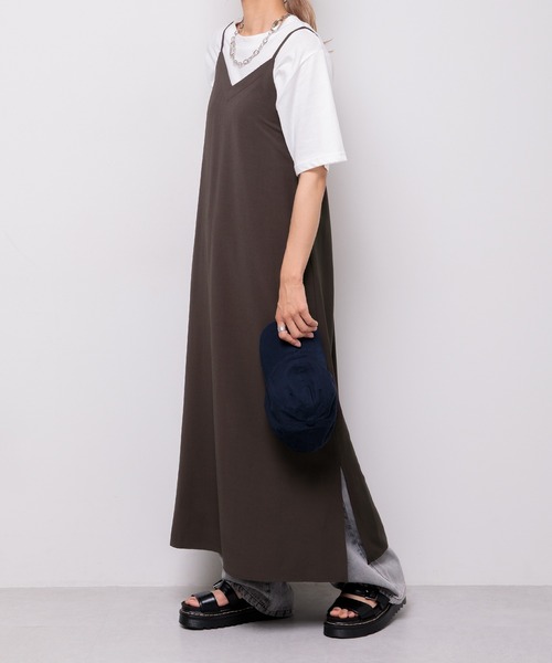 Adoon plain(アドーンプレーン)の「【360°美シルエット!】アソートキャミワンピース(ワンピース・レディース・ダークブラウン/レオパード・FREE)」の7枚目の写真